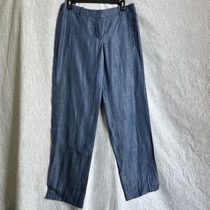 Tibi Women Straight Leg Dark Blue Slacks Pants Sz 4 Work Office Corporate